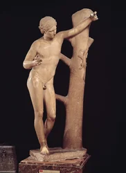 Apollo Sauroktonos (Lizard Killer), Roman copy of a Greek bronze made c. 350 BC, attributed to Praxiteles (fl. 370-339 BC)